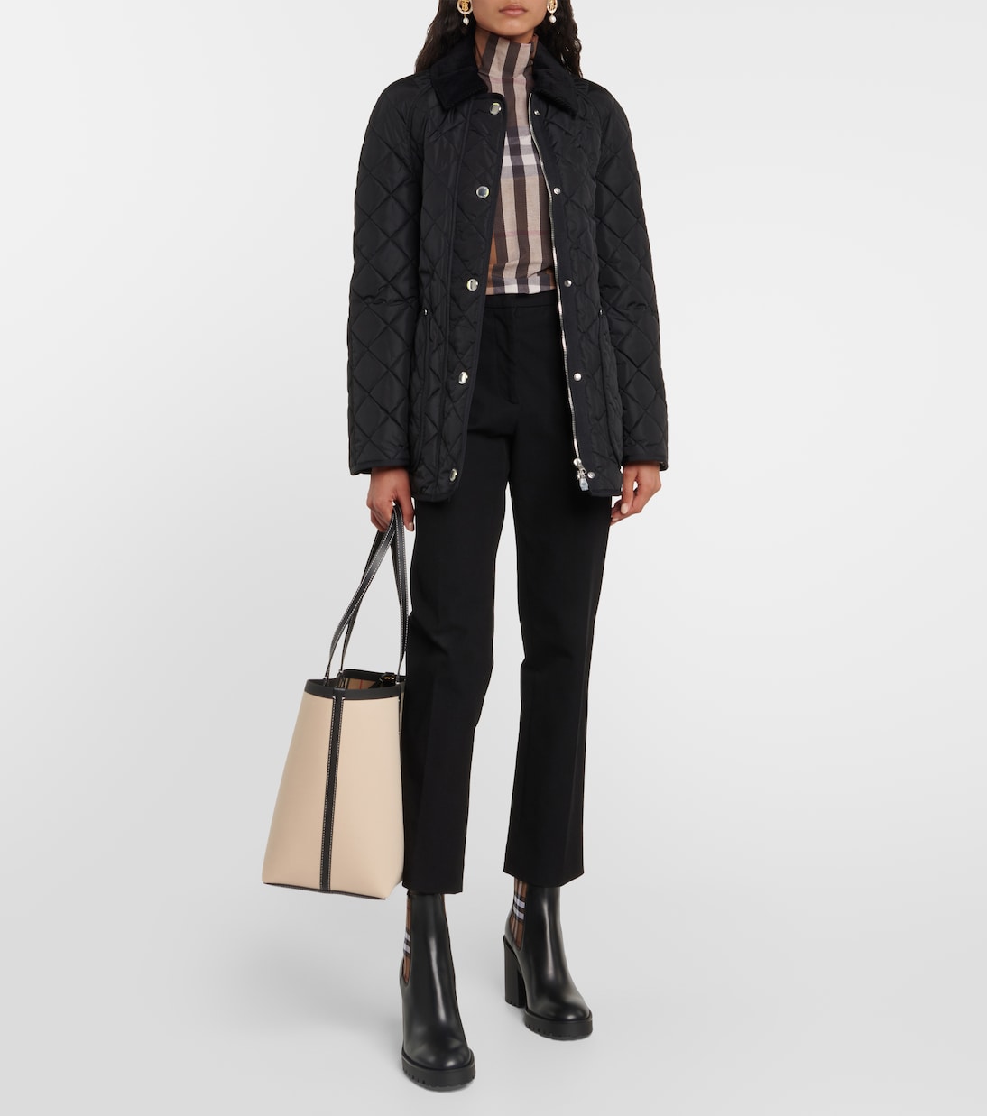 Borsa Medium in canvas con pelle | Burberry