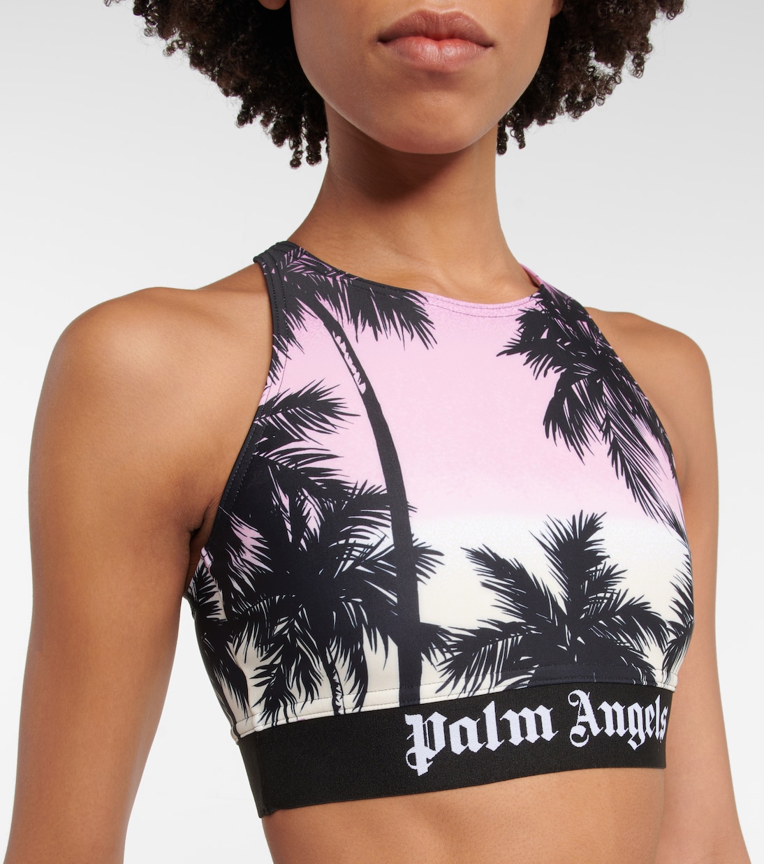 Pink Sunset logo sports bra | Palm Angels
