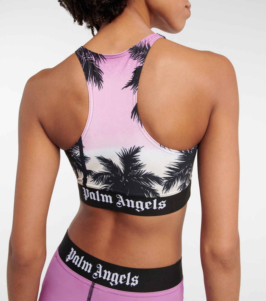Pink Sunset logo sports bra | Palm Angels
