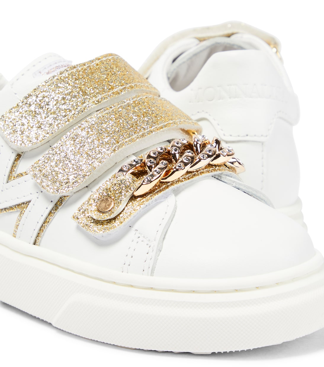 Sneakers in pelle con decorazioni | Monnalisa