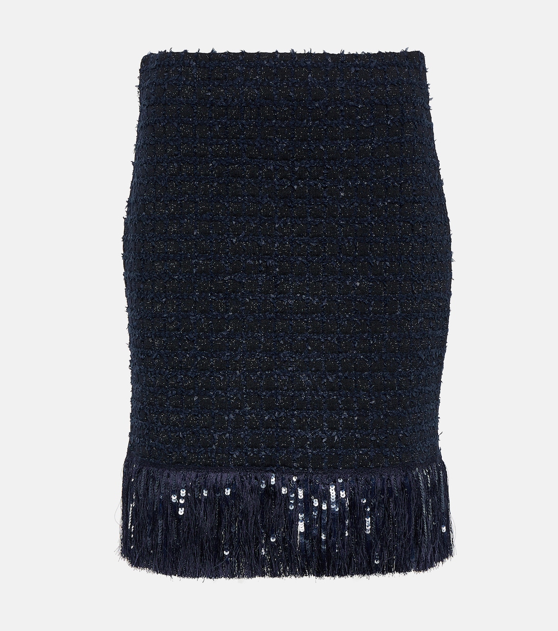 Mini-jupe en tweed de laine mélangée | Oscar de la Renta