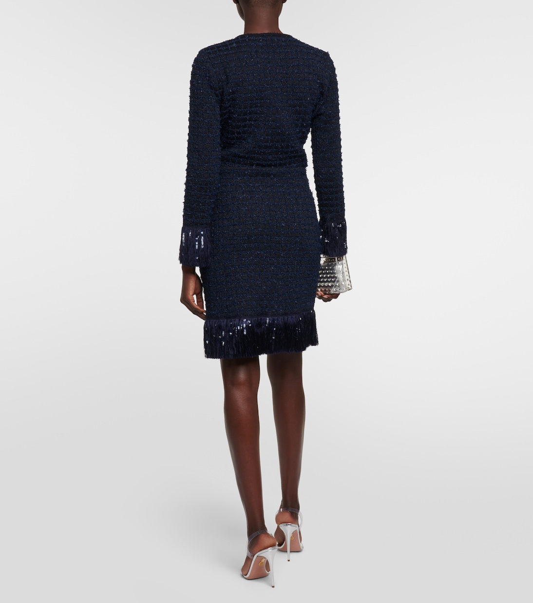 Mini-jupe en tweed de laine mélangée | Oscar de la Renta