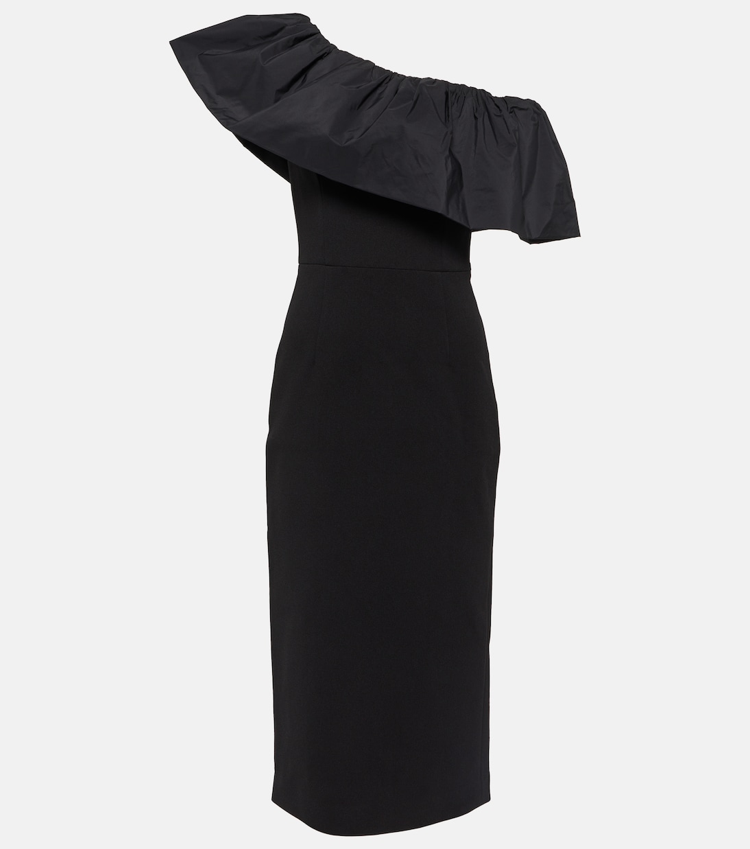 After Hours one-shoulder crêpe midi dress | Rebecca Vallance
