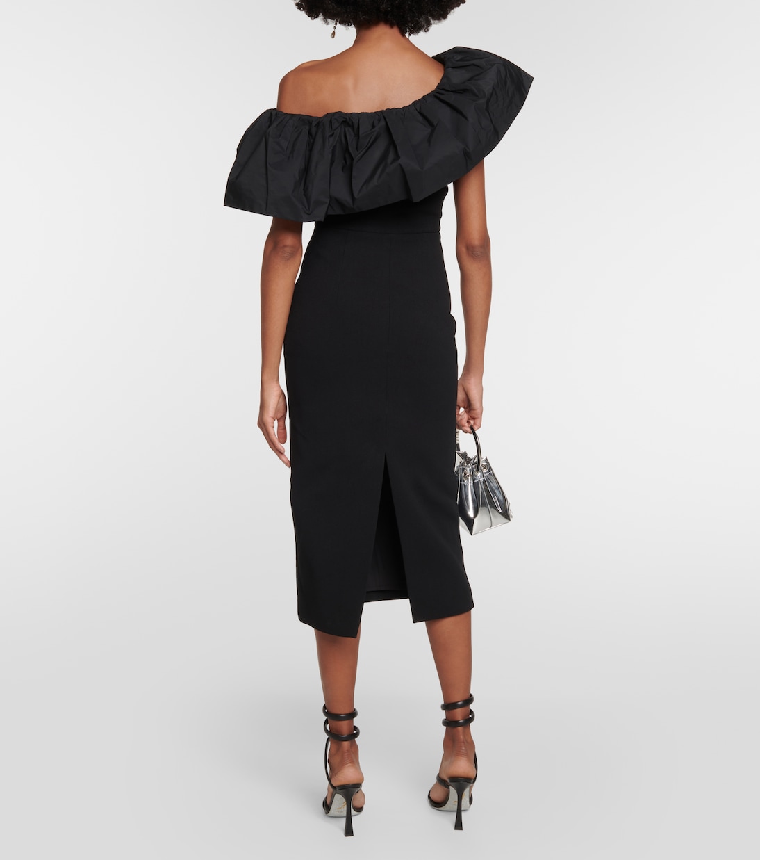 After Hours one-shoulder crêpe midi dress | Rebecca Vallance