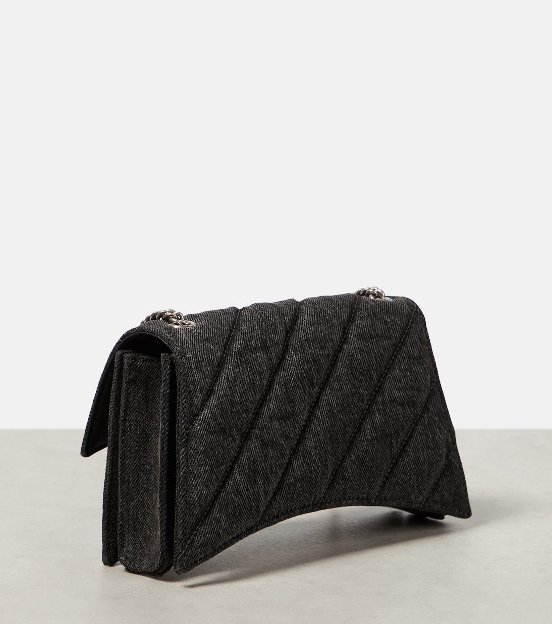 Crush denim shoulder bag | Balenciaga