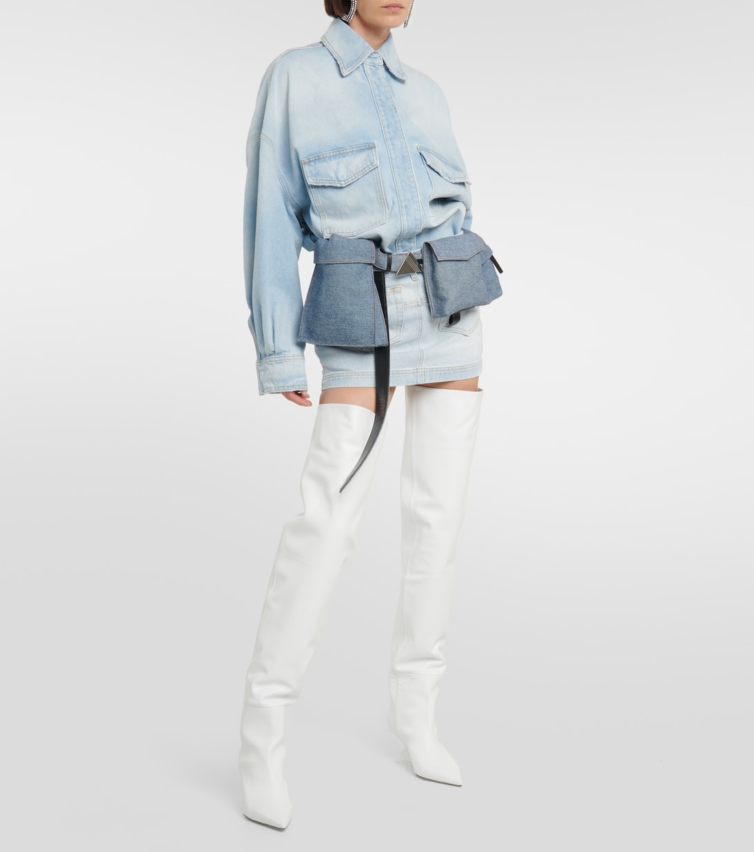 Mini-jupe en jean | The Attico