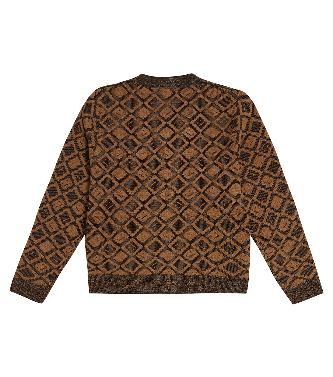 Cardigan Face Tiles en laine et coton | Acne Studios Kids