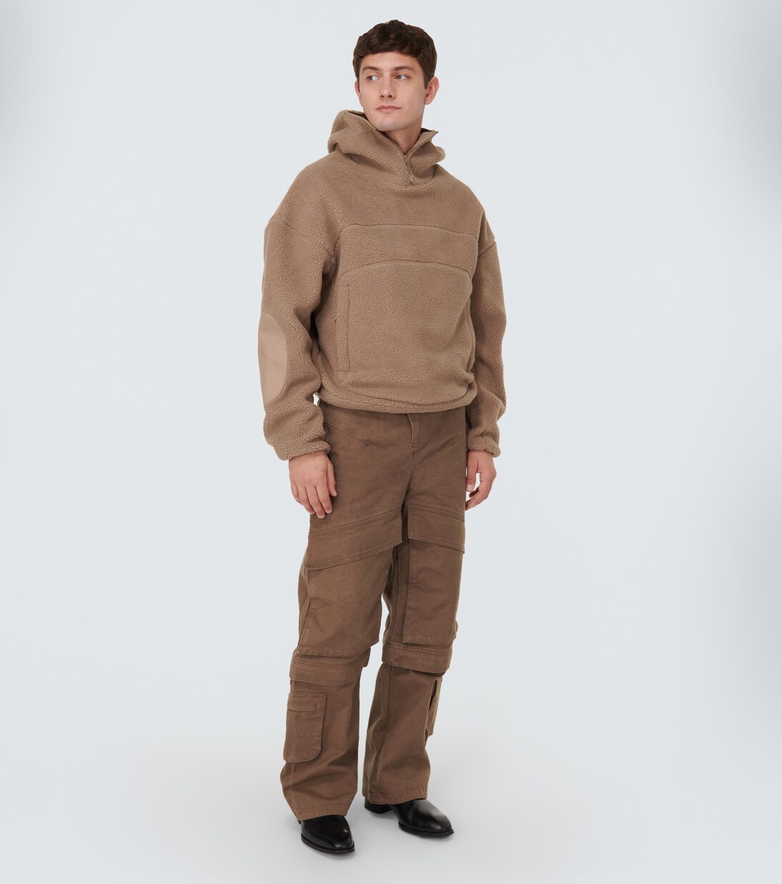 Hard cotton canvas cargo pants in brown - Entire Studios | Mytheresa