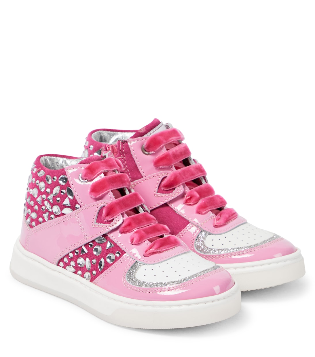Sneakers in pelle con decorazioni | Monnalisa