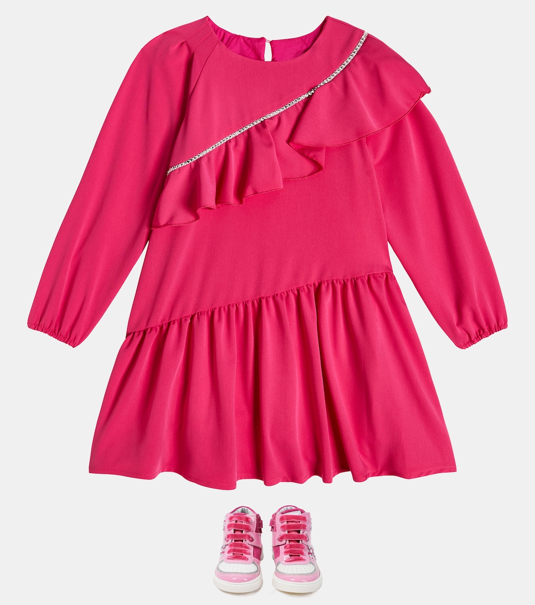 Sneakers in pelle con decorazioni | Monnalisa