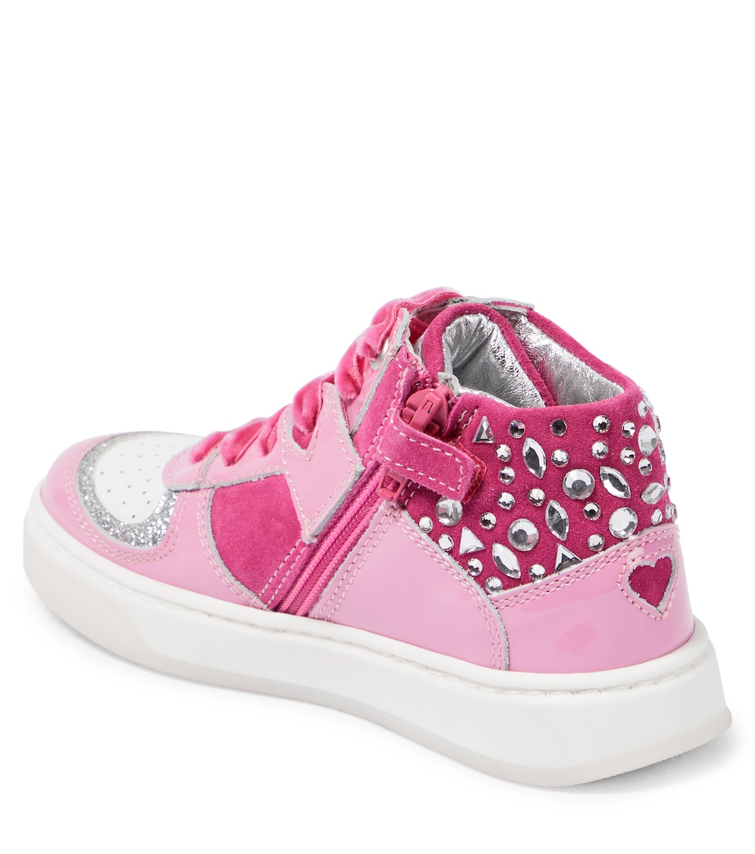 Sneakers in pelle con decorazioni | Monnalisa