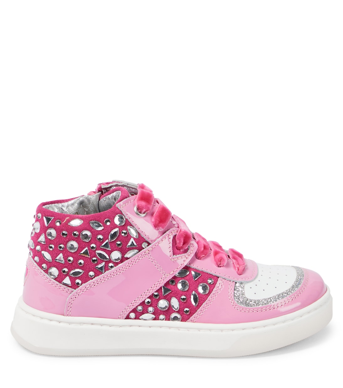 Sneakers in pelle con decorazioni | Monnalisa