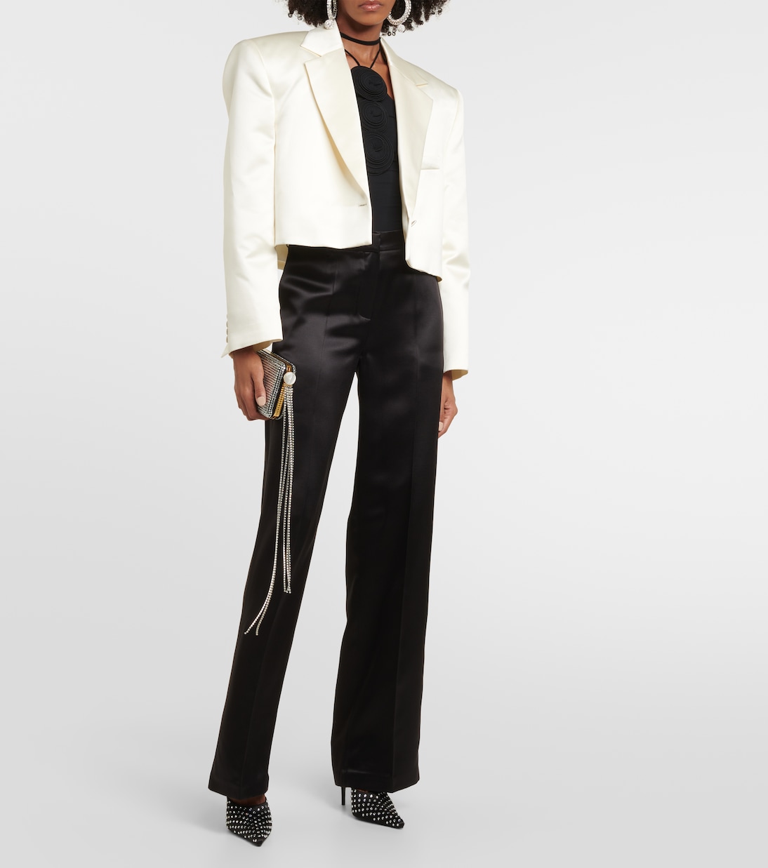 Blazer cropped in lana e seta | Magda Butrym