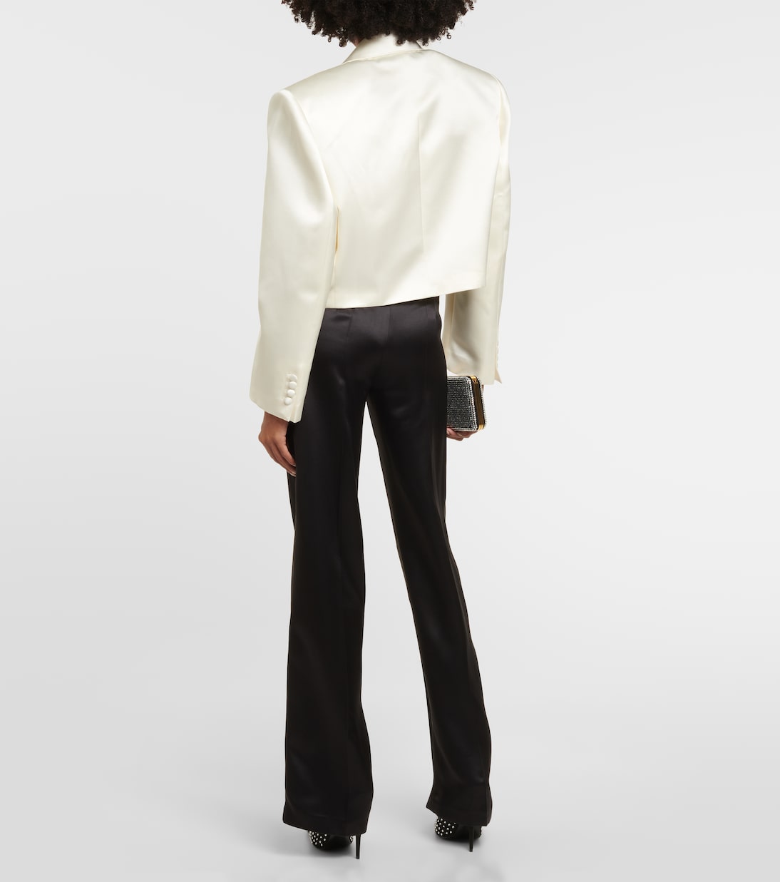 Blazer cropped in lana e seta | Magda Butrym