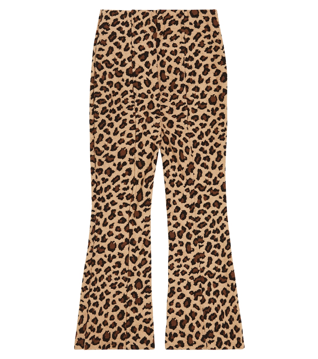 Leopard-print jersey flared pants | Monnalisa