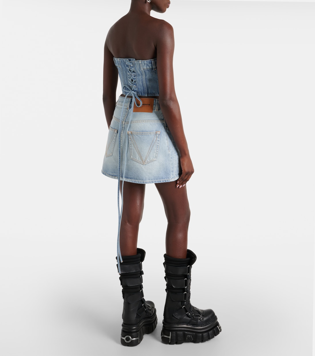 Minifalda en denim desgastado | Vetements