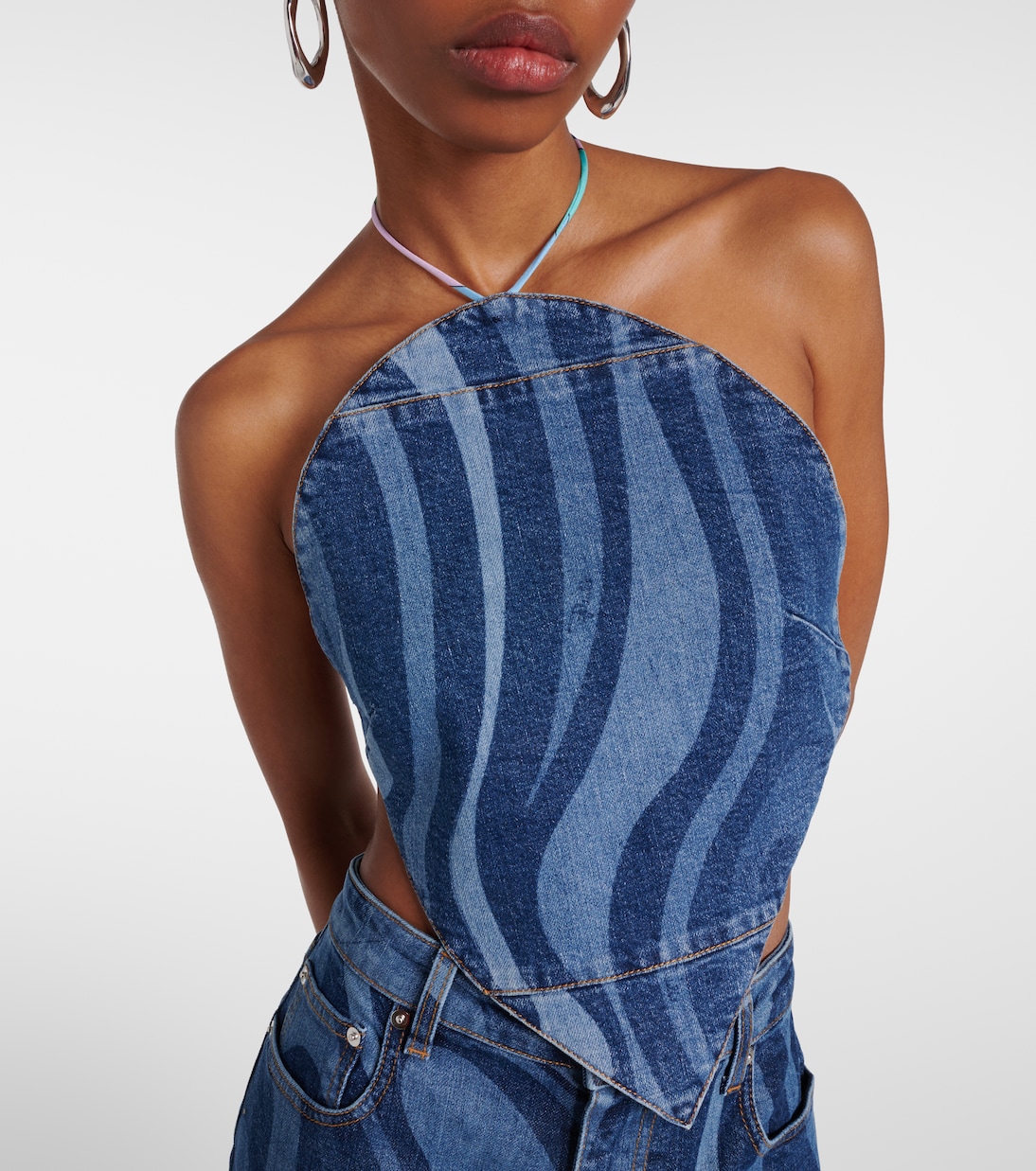 Top Marmo de denim | Pucci