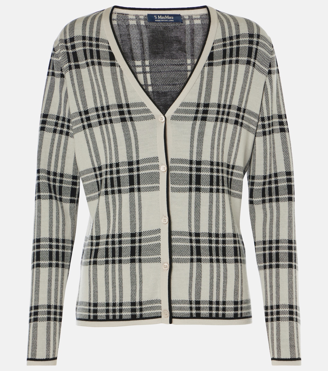 Cardigan Giara in lana a quadri | 'S Max Mara