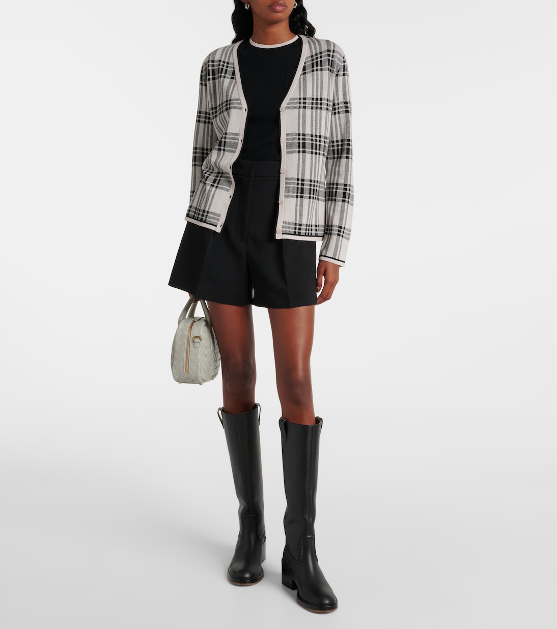 Cardigan Giara in lana a quadri | 'S Max Mara