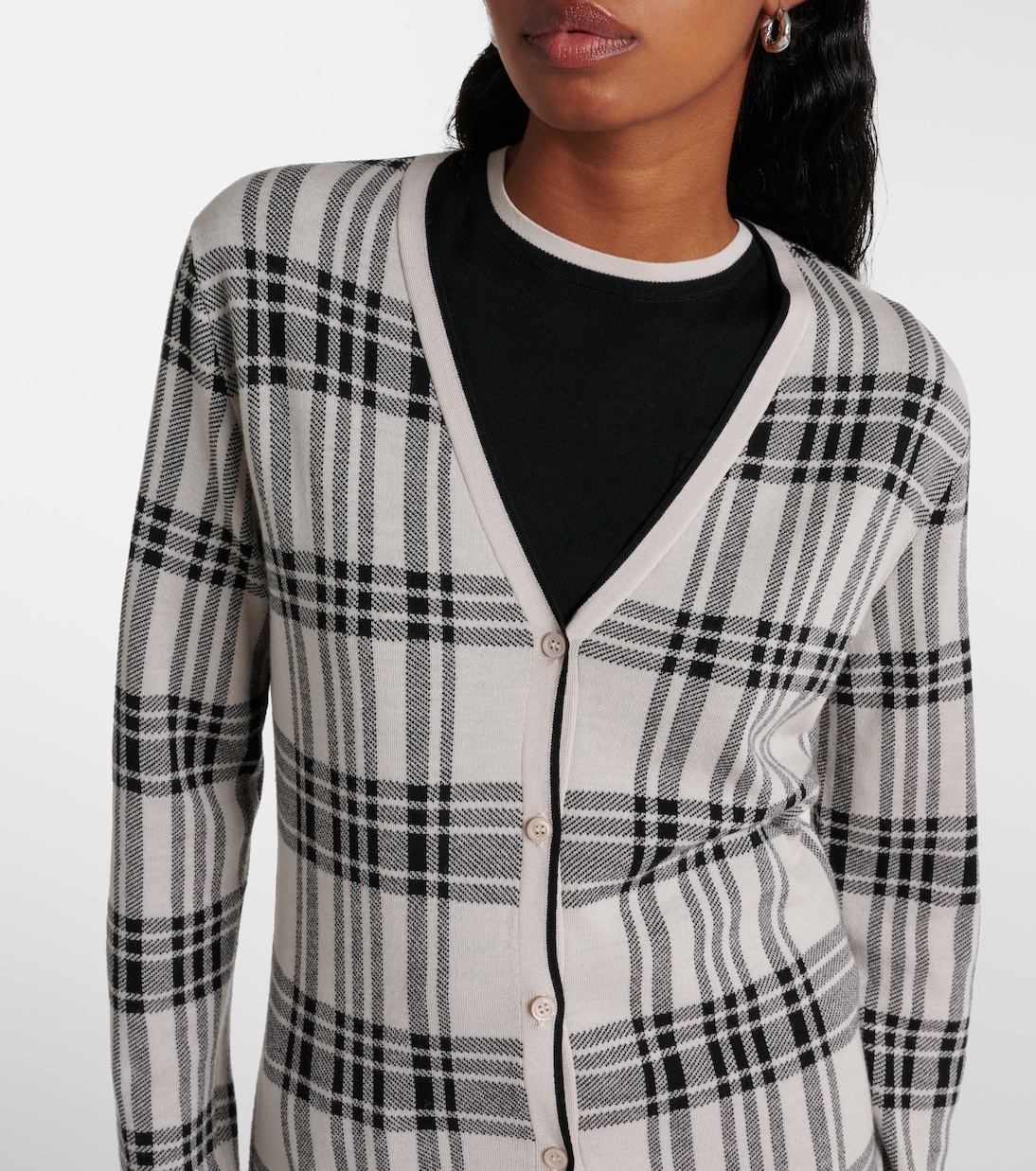 Cardigan Giara in lana a quadri | 'S Max Mara