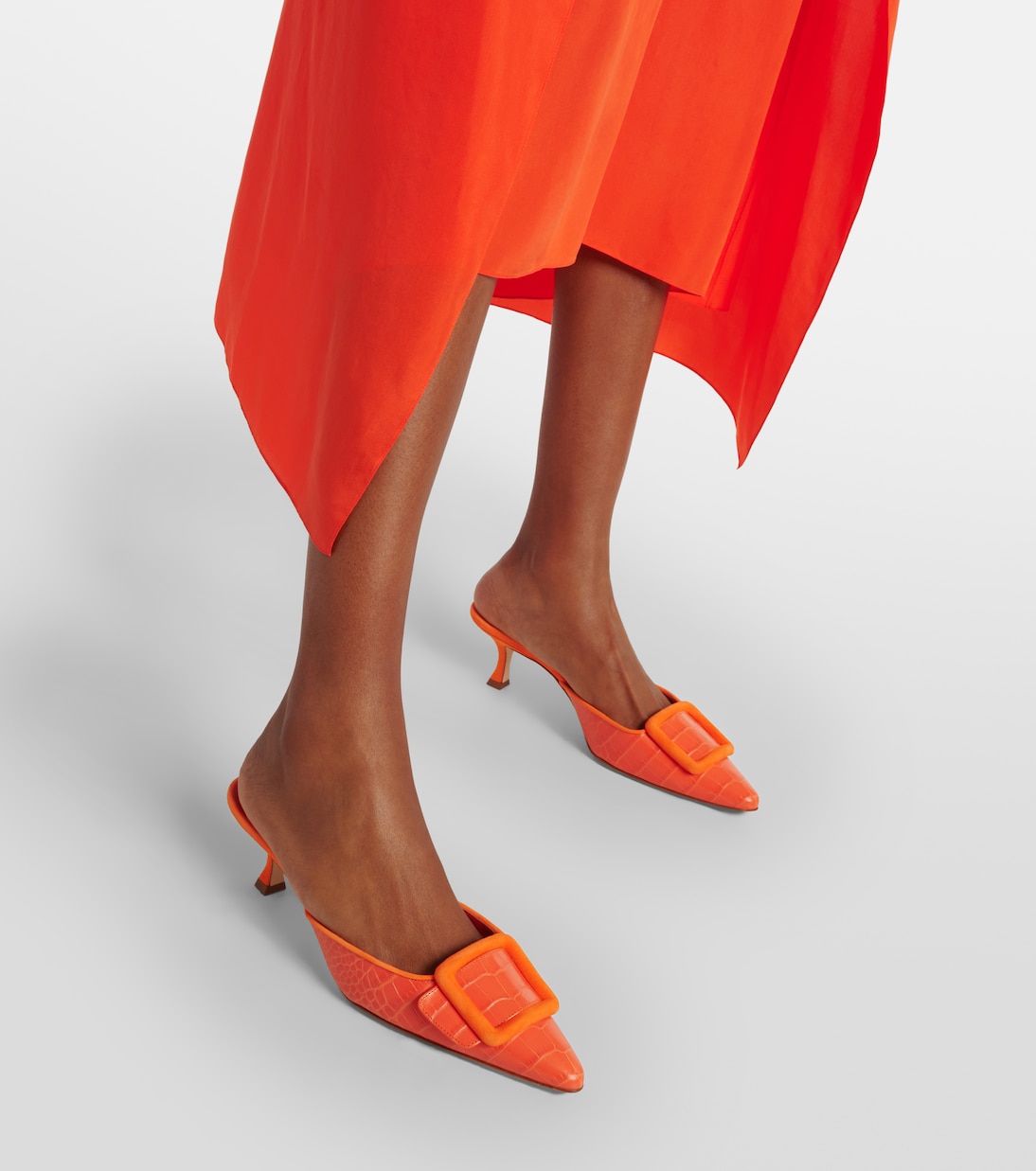 Maysalebi 50 croc-effect leather mules | Manolo Blahnik