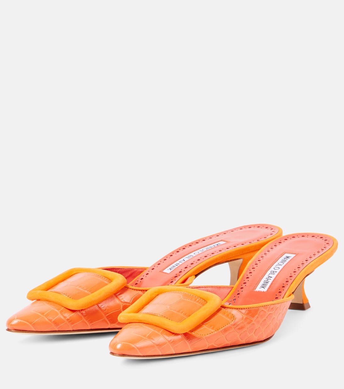 Maysalebi 50 croc-effect leather mules | Manolo Blahnik