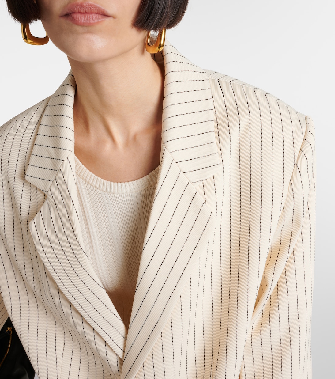 Aiden pinstripe twill blazer | The Frankie Shop