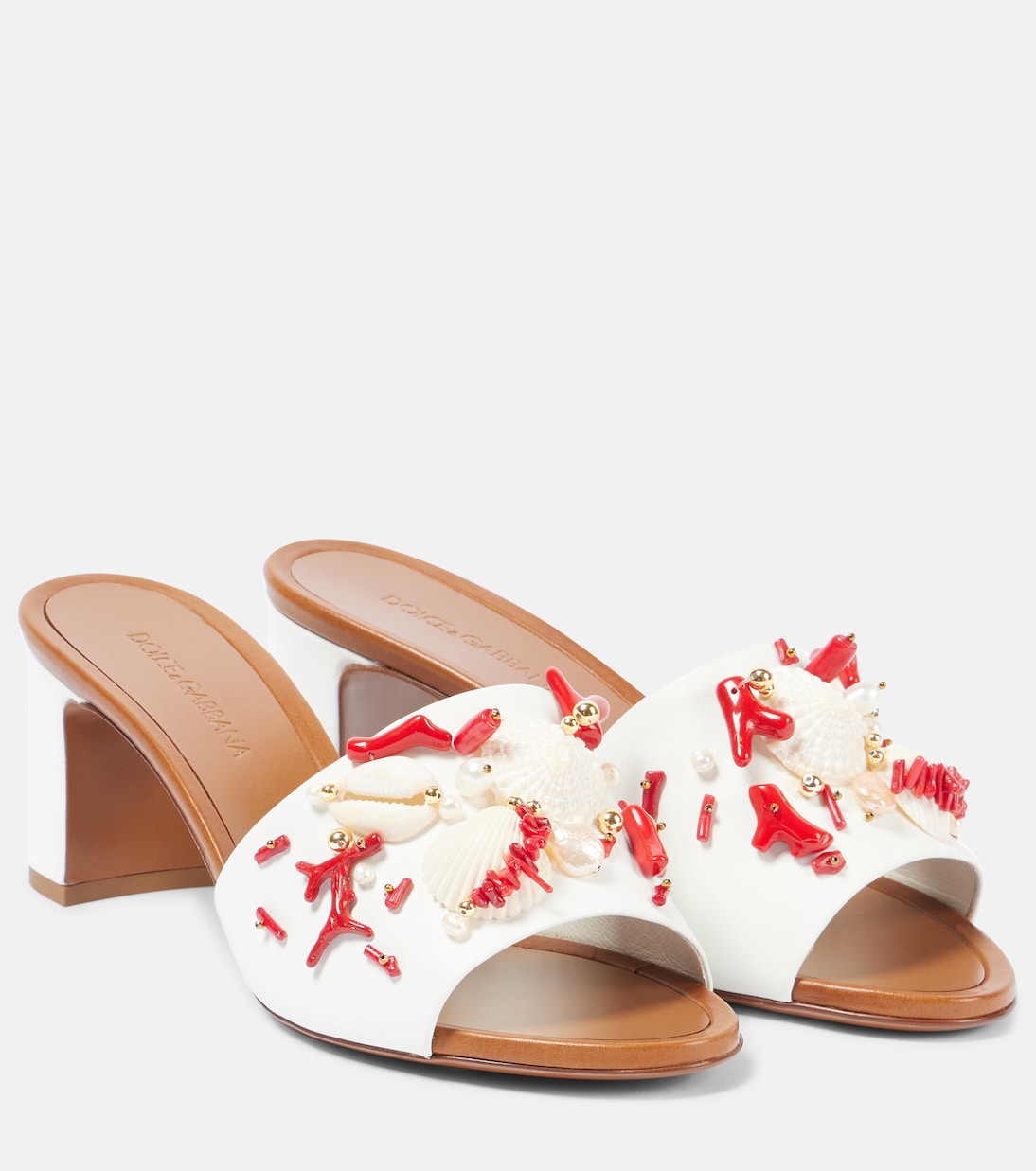 Verzierte Pantoletten aus Leder | Dolce&Gabbana
