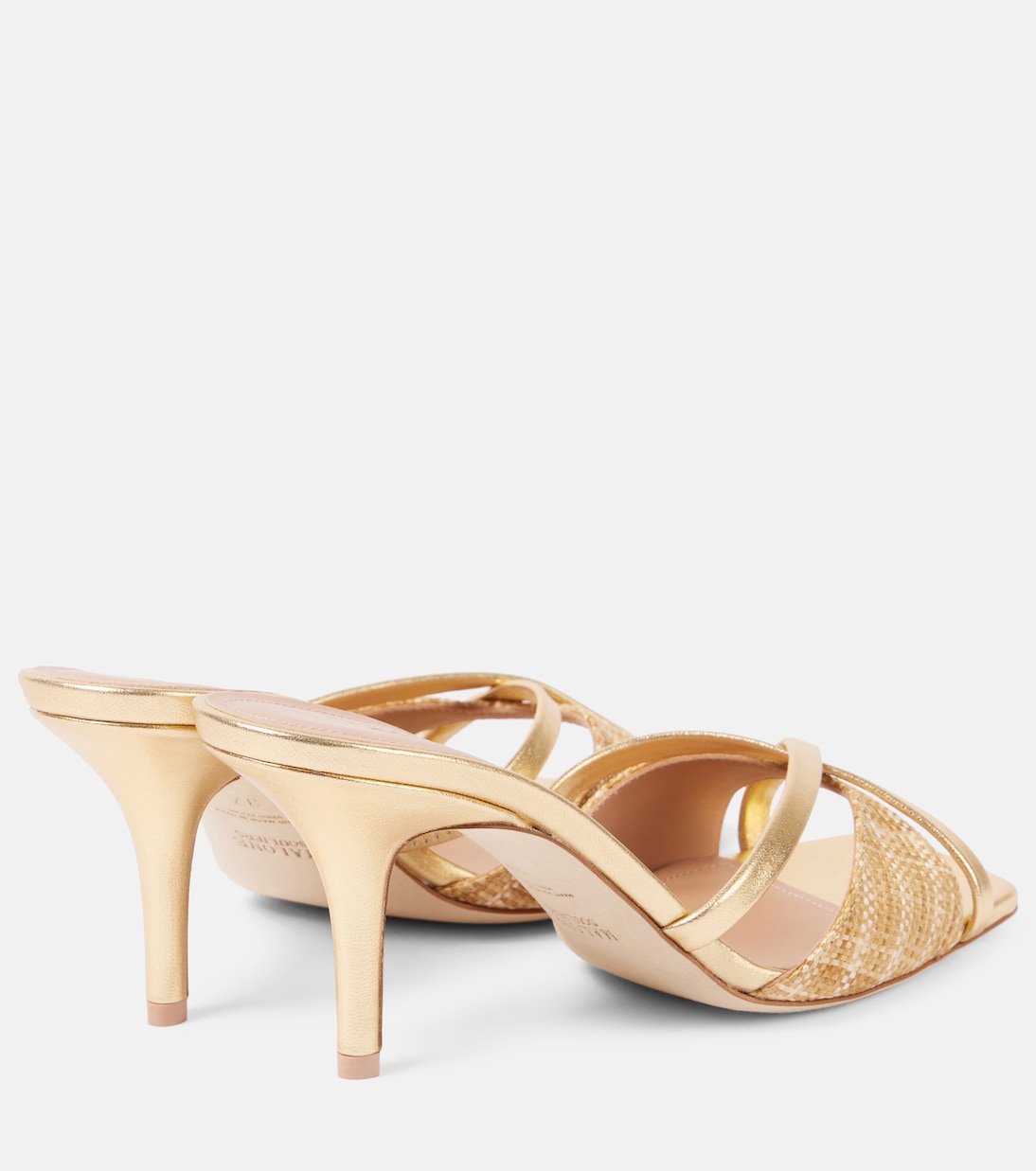 Sandali Penn 70 in rafia e pelle | Malone Souliers