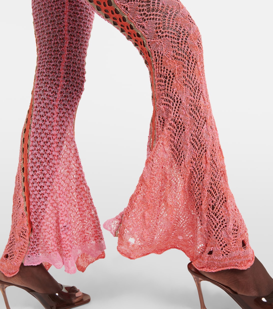 Open-knit cotton flared trousers  | Roberta Einer