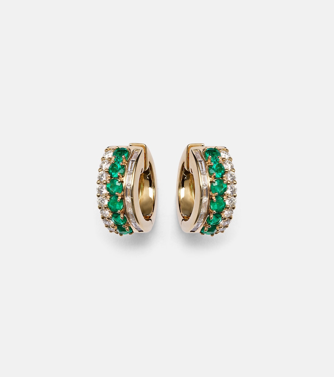 Boucles d'oreilles Lola en or 18 ct, émeraudes et diamants | Anita Ko