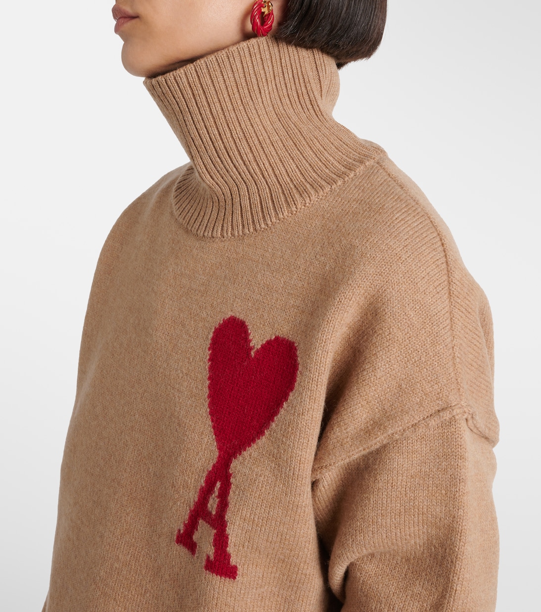 Rollkragenpullover Ami de Cœur aus Wolle | Ami Paris
