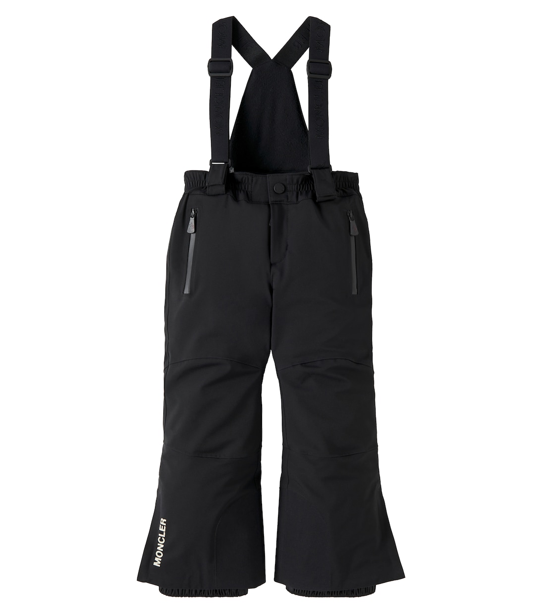 Logo ski salopettes in black Moncler Grenoble Enfant Mytheresa