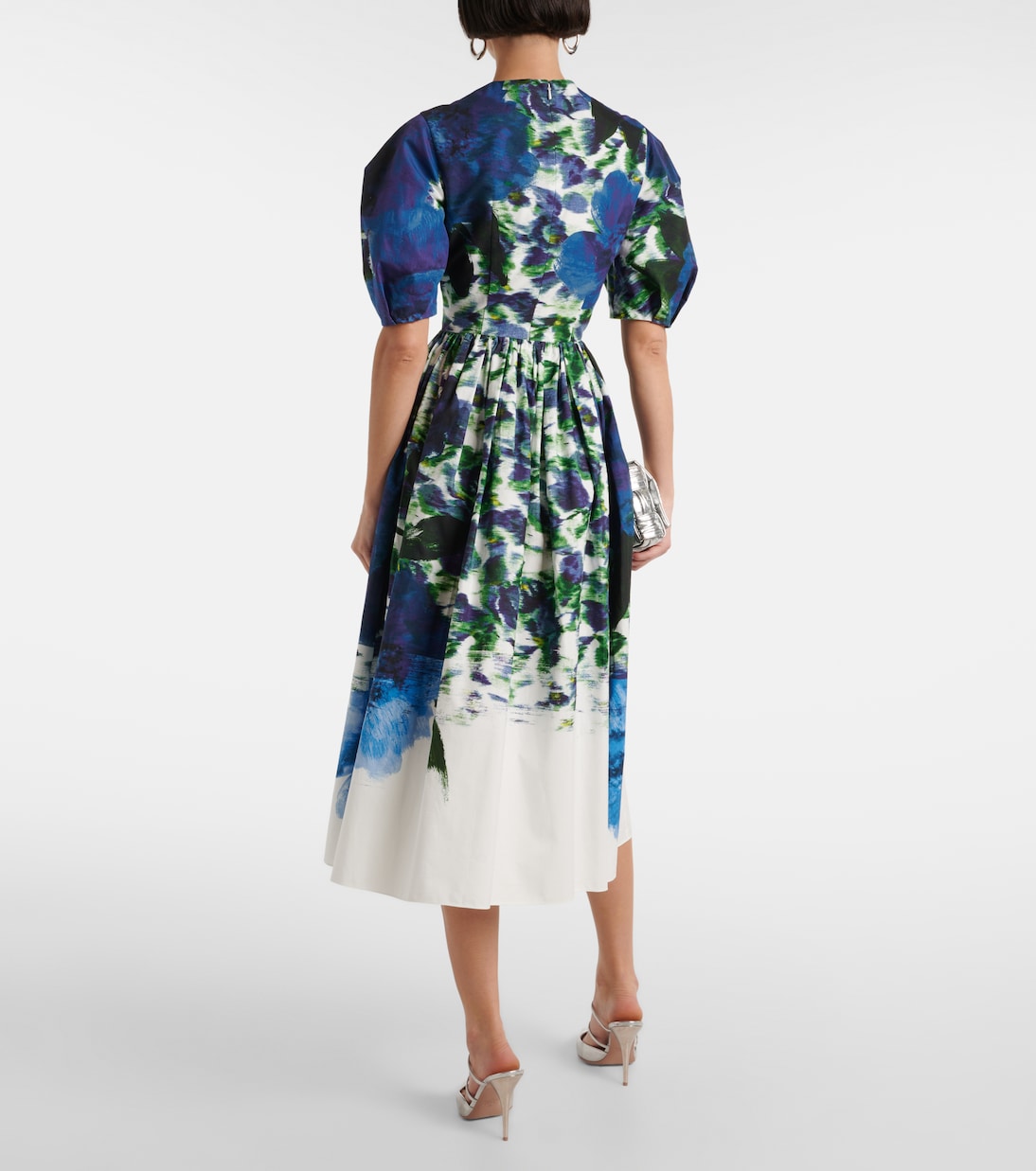 Abito midi in cotone con stampa floreale | Erdem