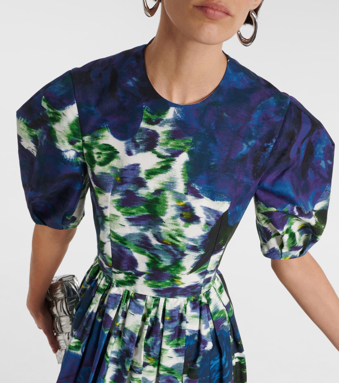 Abito midi in cotone con stampa floreale | Erdem