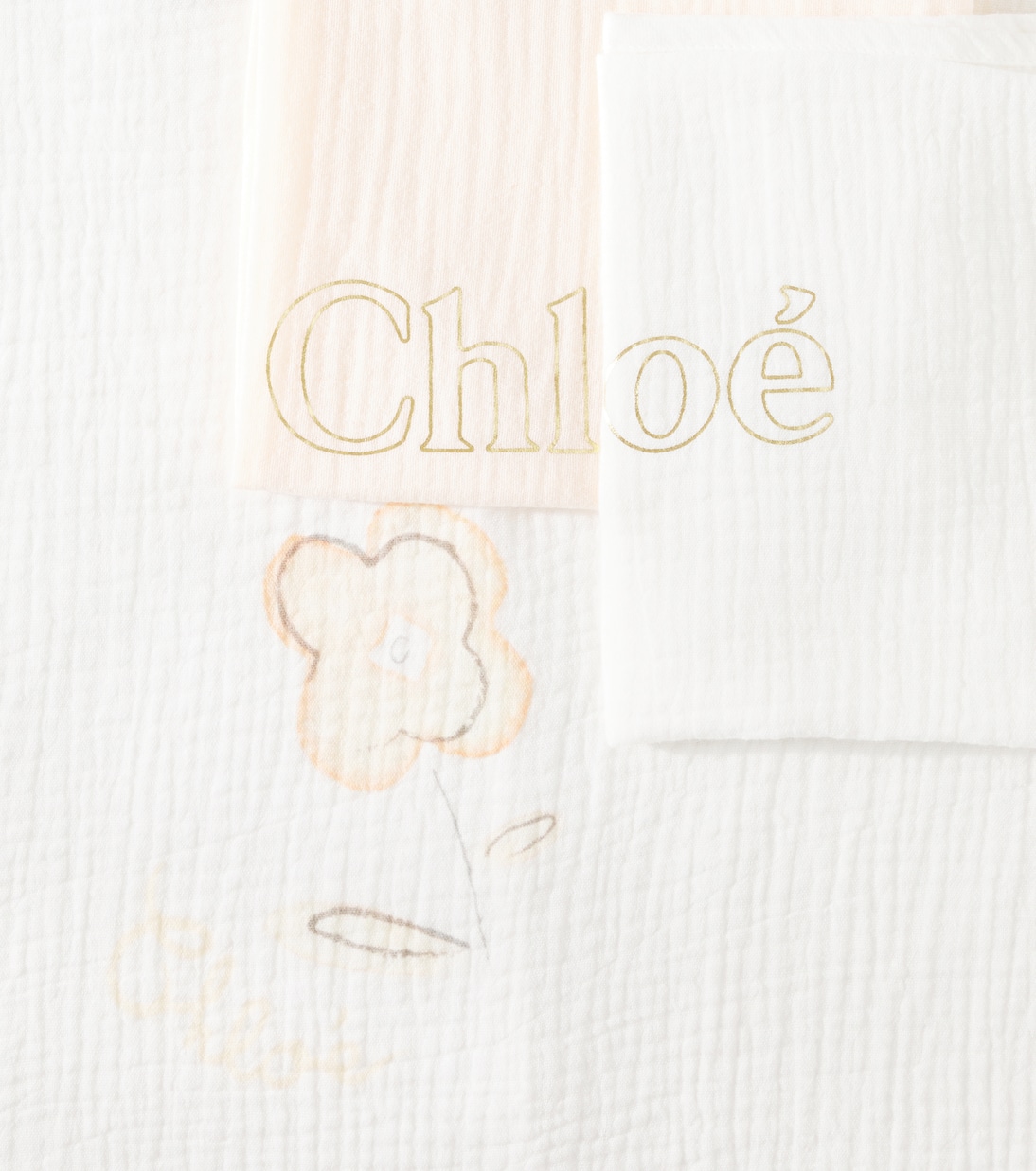 Baby - Set di 3 bavaglini in cotone  | Chloé Kids