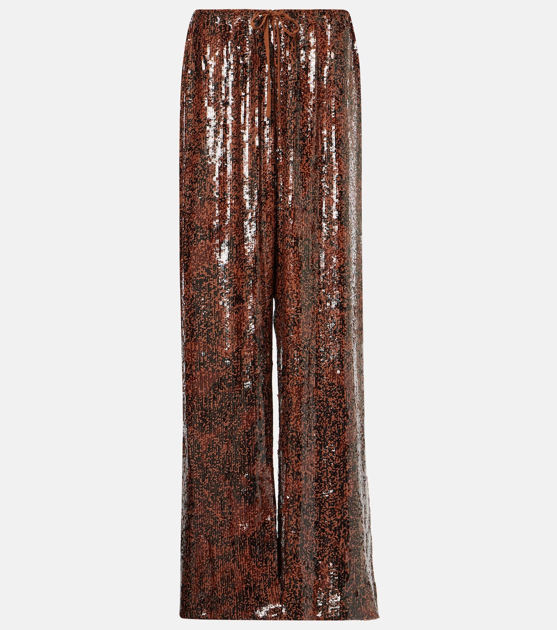 Sequined wide-leg pants in green - Dries Van Noten | Mytheresa