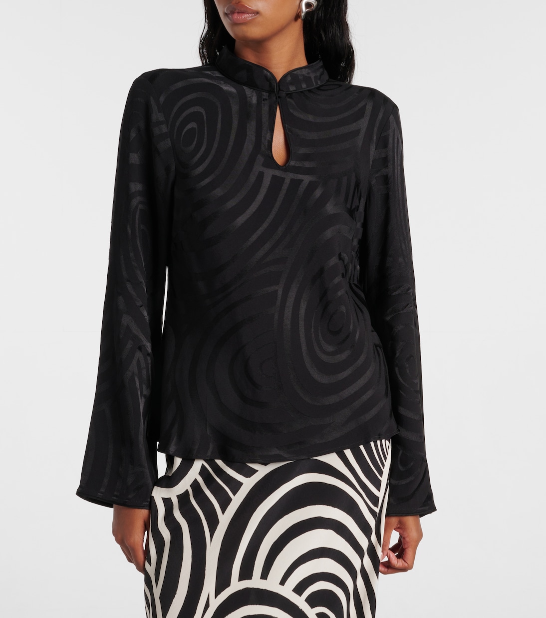 Top Wylder in raso jacquard | Rixo