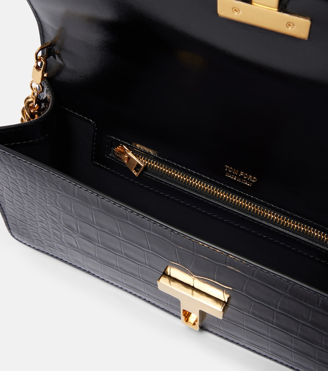 Clutch Wallis de charol grabado | Tom Ford