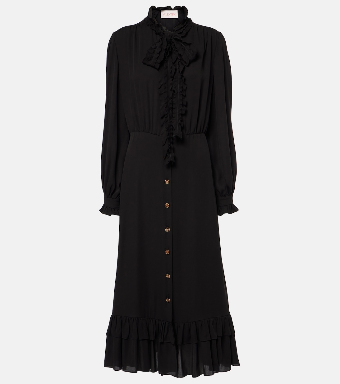 Robe midi en soie | Valentino