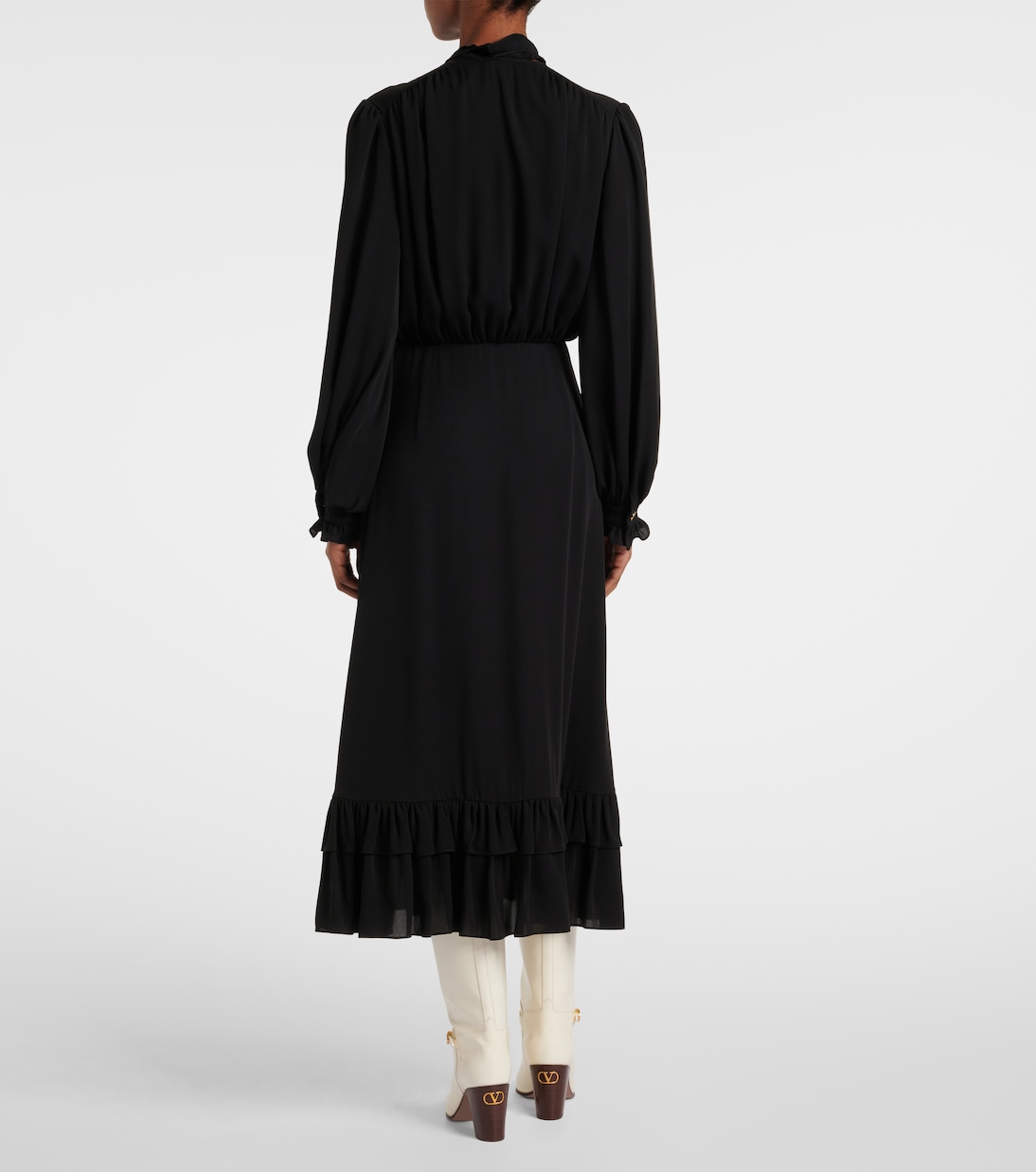 Robe midi en soie | Valentino