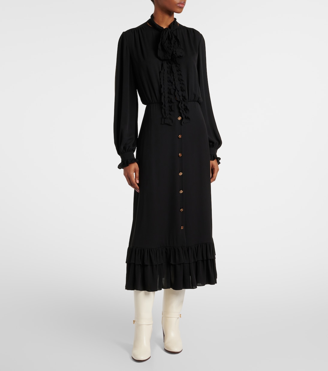 Robe midi en soie | Valentino