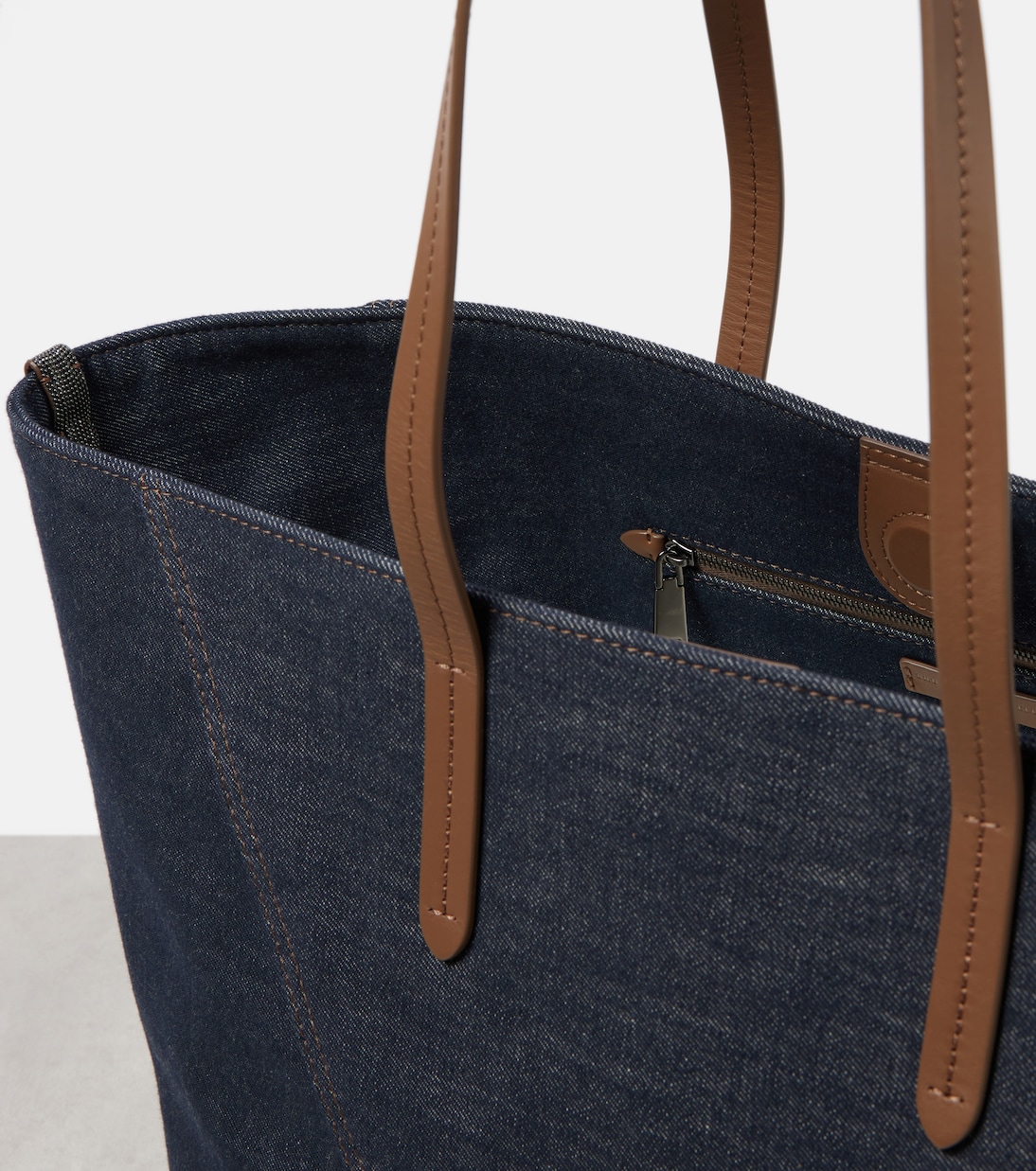 Borsa Duo Large in denim | Brunello Cucinelli