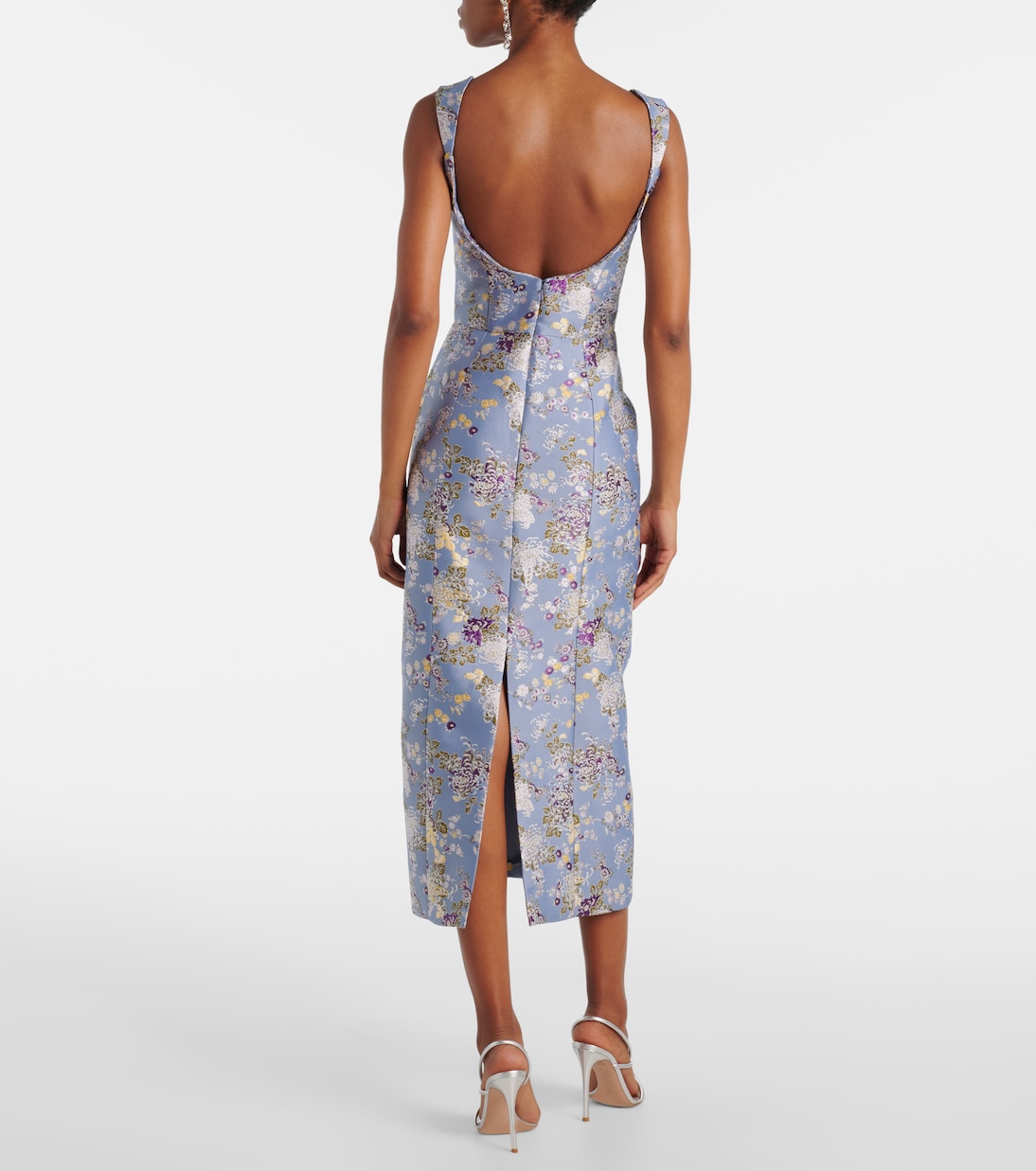 Abito midi Numa in broccato floreale | Markarian