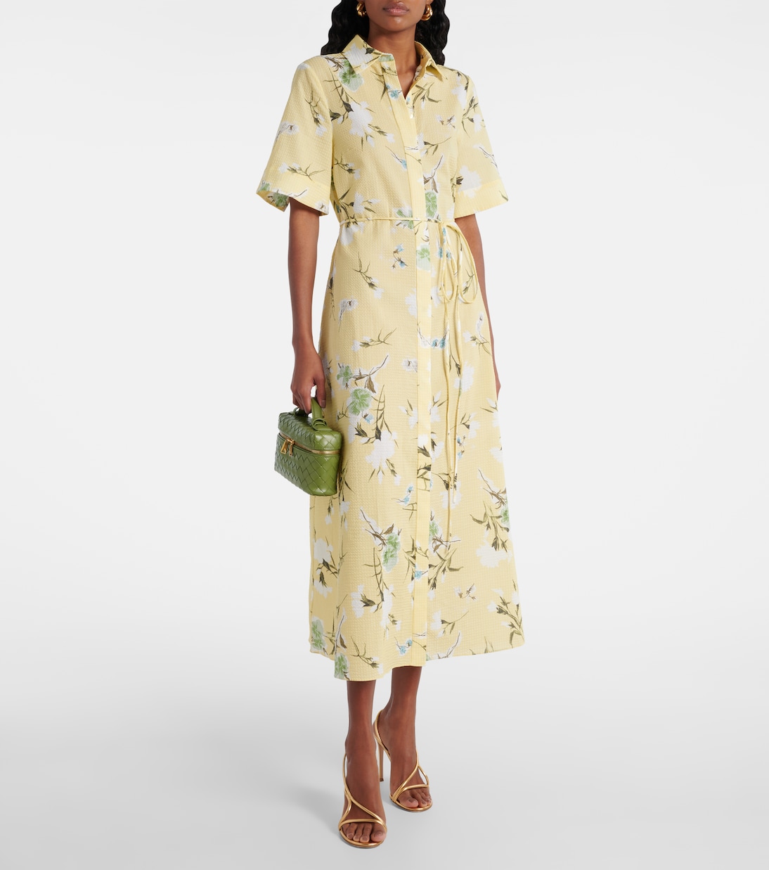 Robe chemise en coton à fleurs | Erdem
