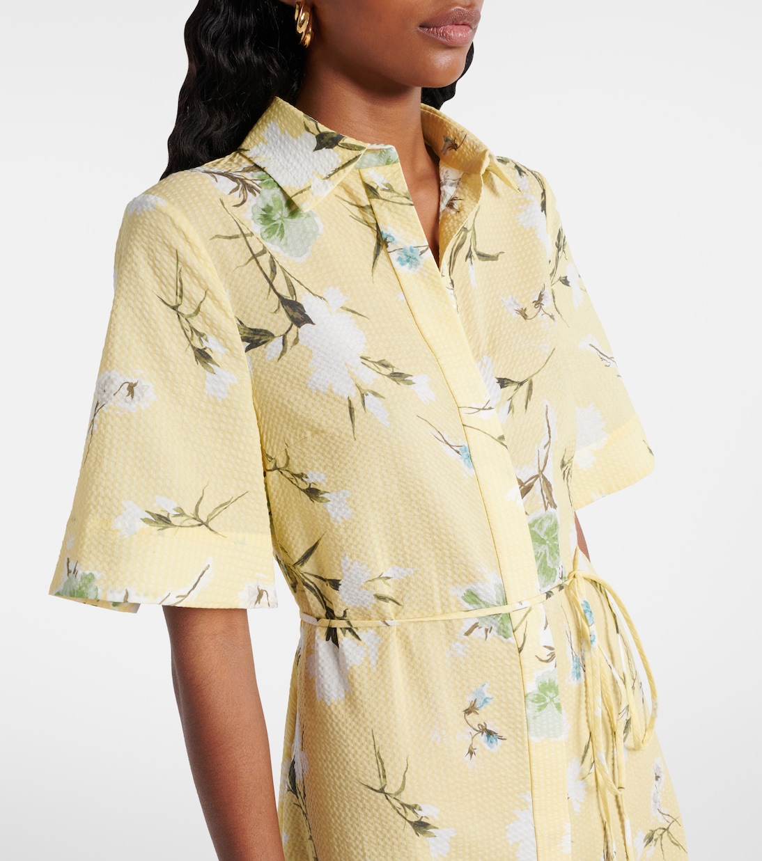 Robe chemise en coton à fleurs | Erdem