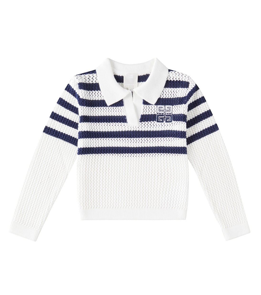 Pullover stile polo 4G in cotone a righe | Givenchy Kids