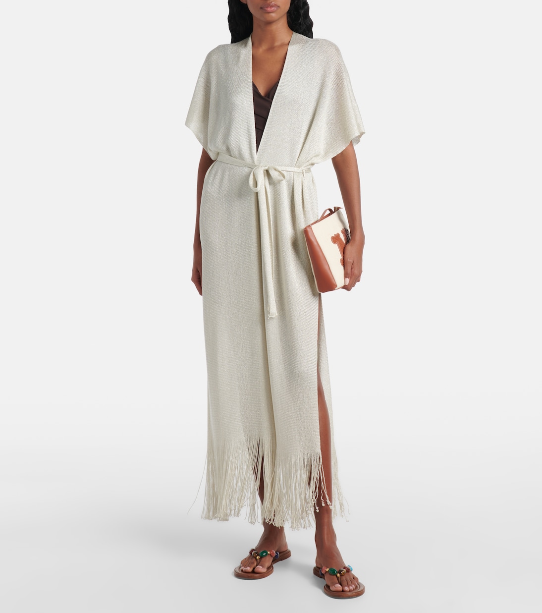 Zarelia fringed lamé kaftan | Max Mara