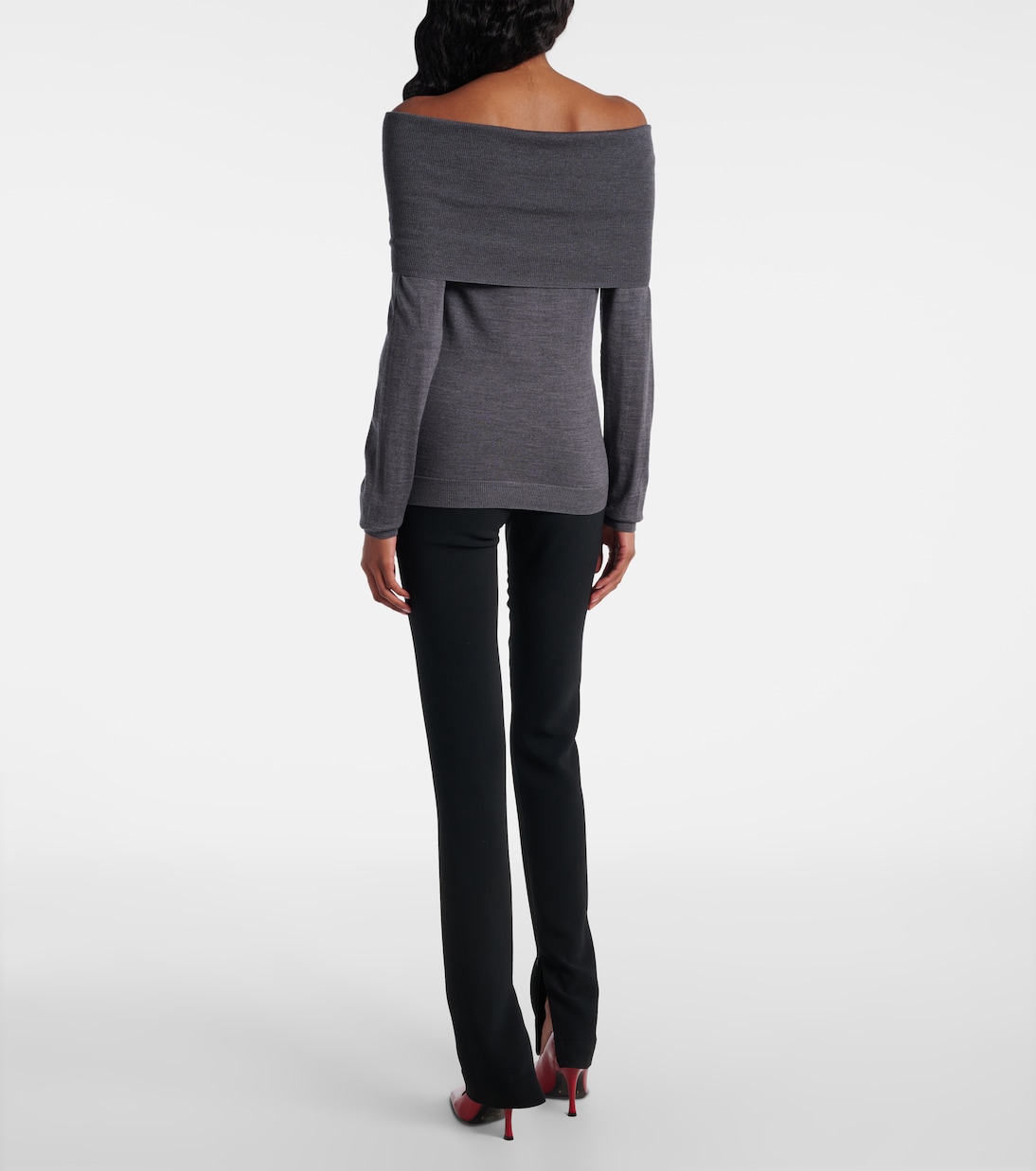 Top en laine vierge à encolure bardot | Stella McCartney