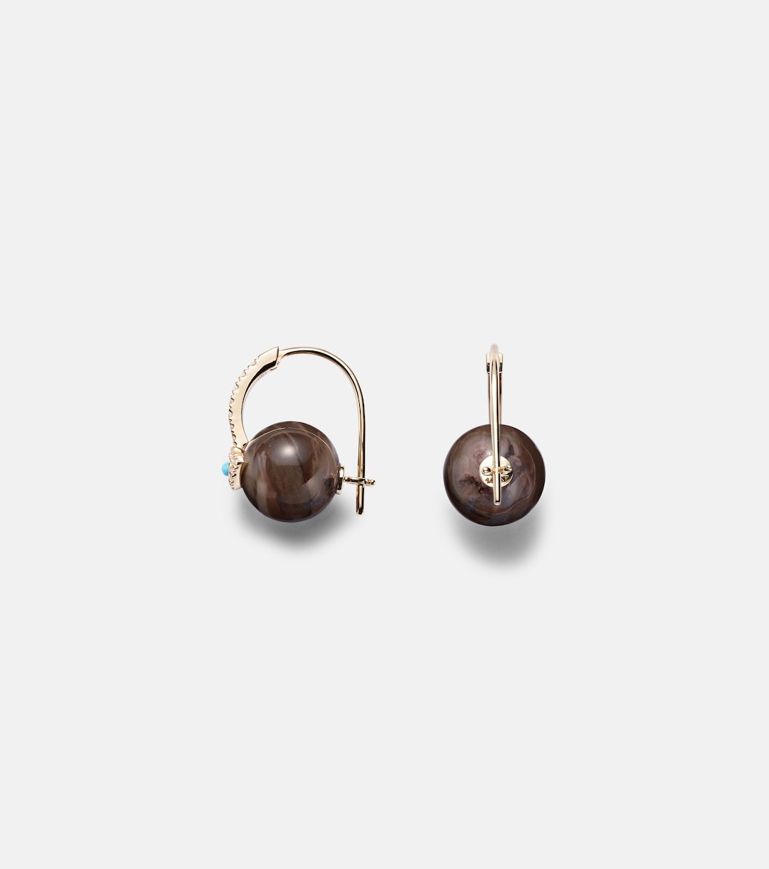 Boucles d'oreilles Evil Eye en or 14 ct et diamants | Sydney Evan